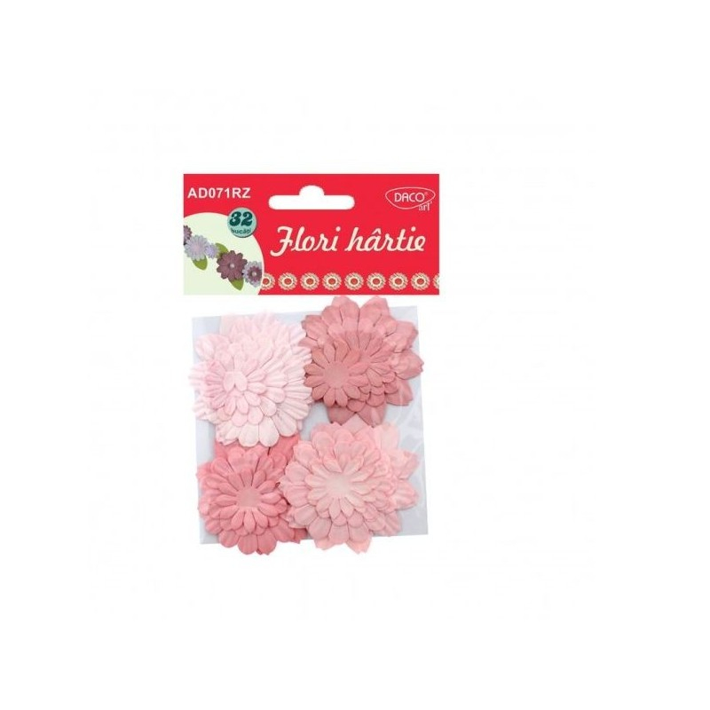 Accesorii craft - AD071RZ Flori hartie roz DACO [1]