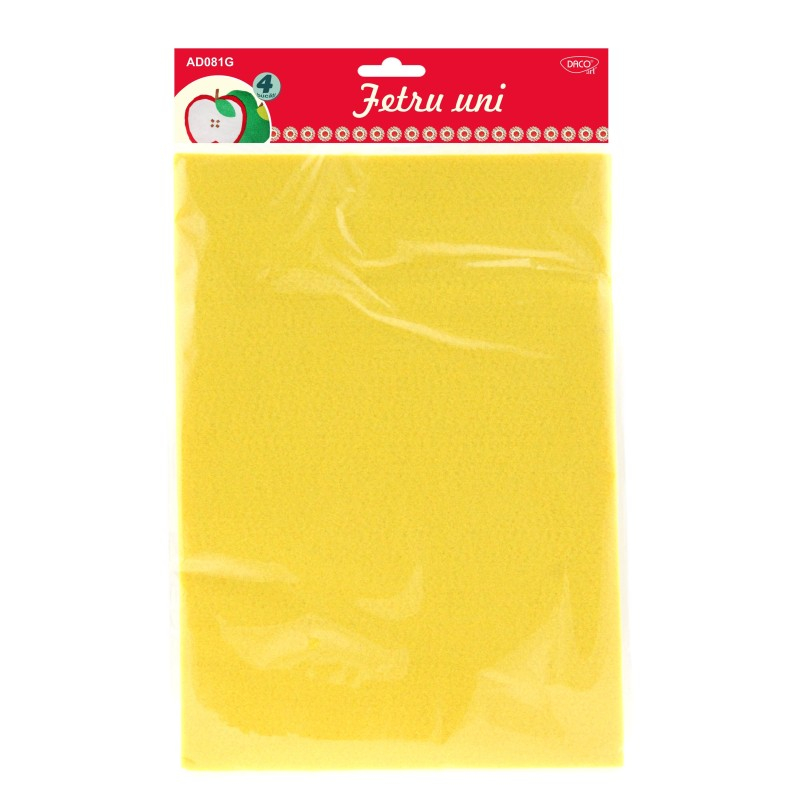 Accesorii craft - AD081G Fetru galben Set 4 DACO [1]