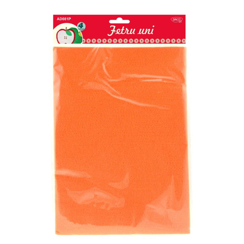 Accesorii craft - AD081P Fetru portocaliu Set 4 DACO [1]