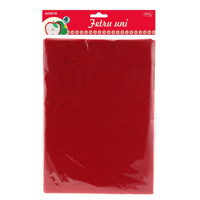 Accesorii craft - AD081R Fetru rosu Set 4 DACO [1]