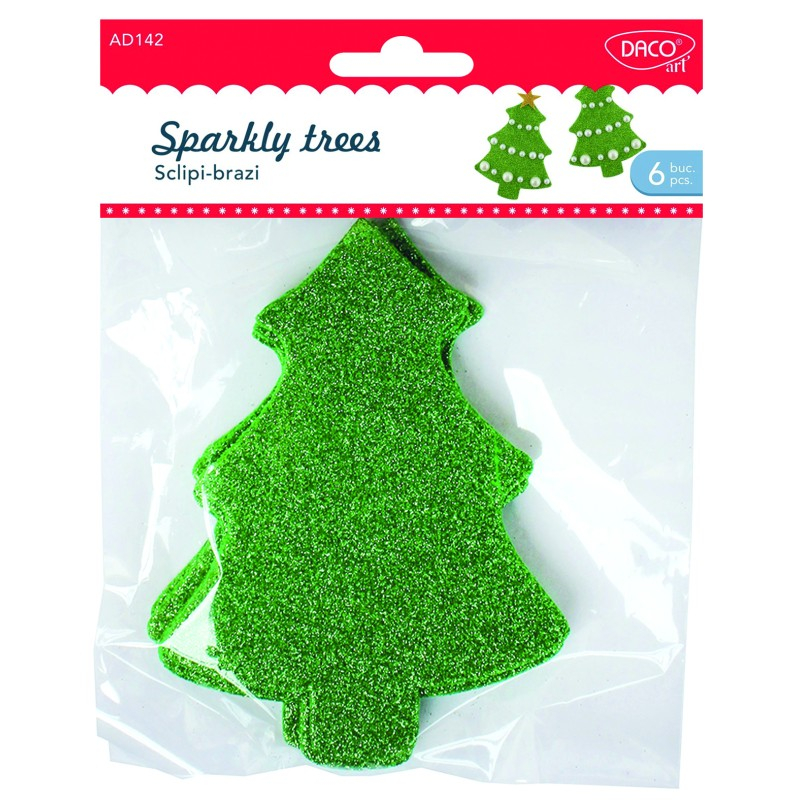 Accesorii craft - AD142 Brazi spuma glitter DACO [1]