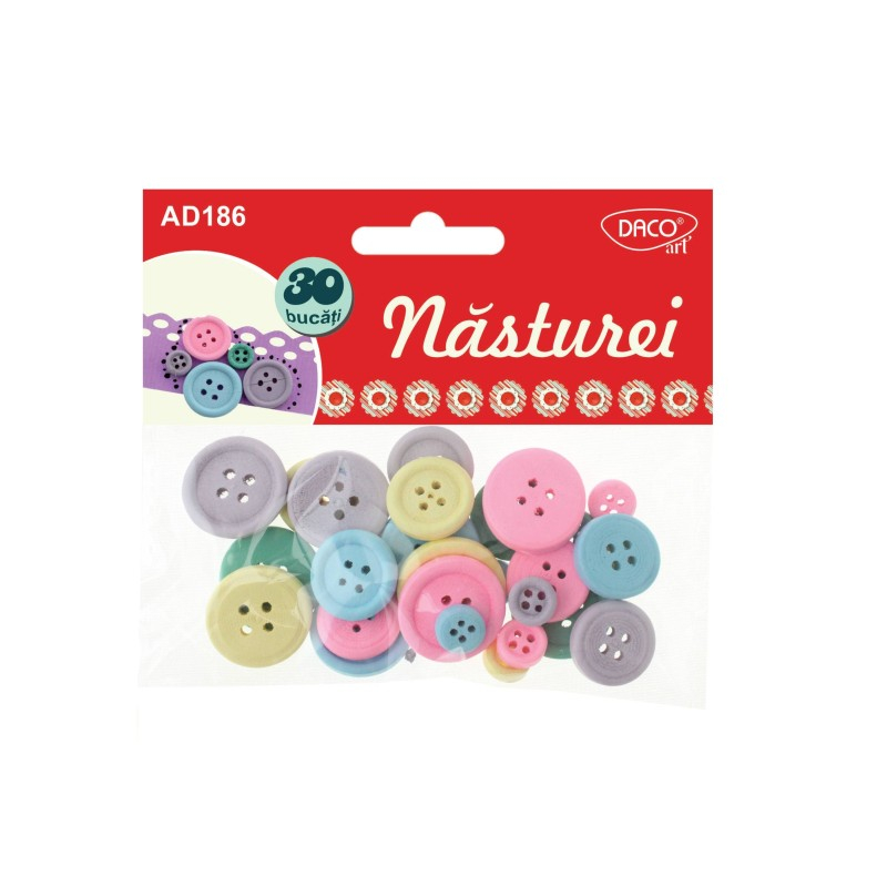 Accesorii craft - AD186 Nasturel Nasturi lemn DACO [1]