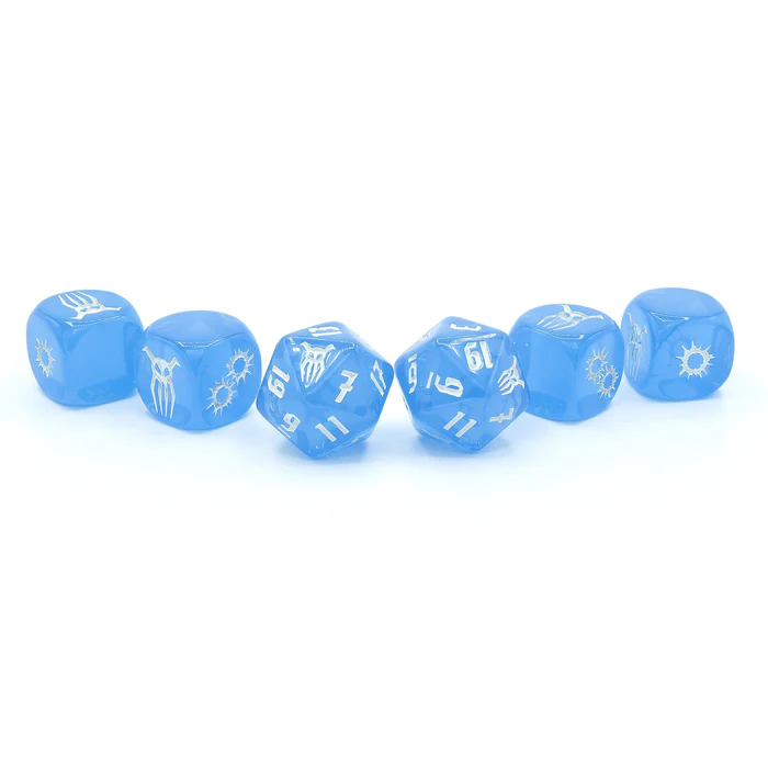 Achtung! Cthulhu 2d20 - Blauer Kristall Dice Set [2]