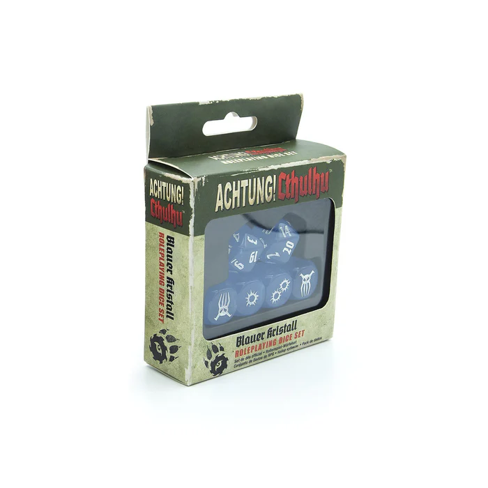 Achtung! Cthulhu 2d20 - Blauer Kristall Dice Set [1]