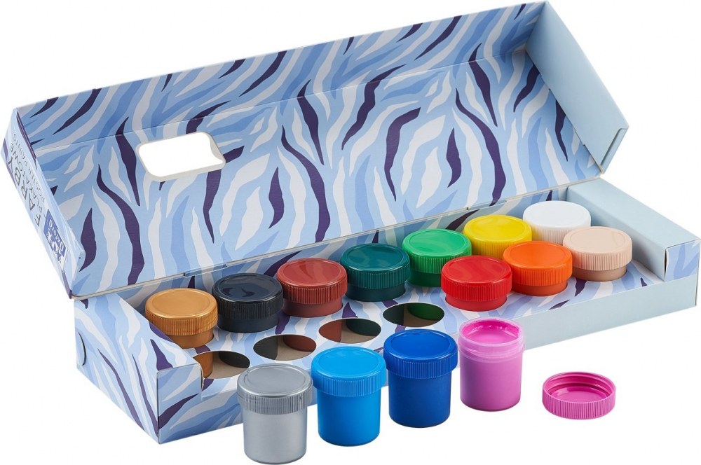 Acuarele guase Oxford Kids Set 14 culori cu auriu si argintiu non-toxice [4]