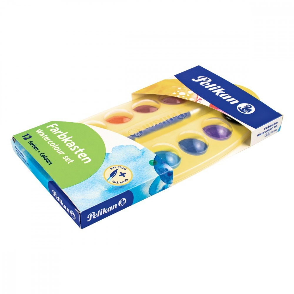 Acuarele Junior – set 12 culori tip pastila + pensula inclusa [2]