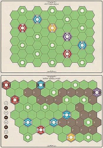 Age of Steam Deluxe Expansion: New England/Pittsburgh & Switzerland Maps [1]