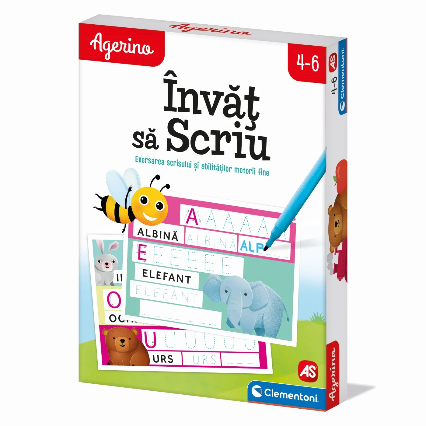 Agerino Invat sa Scriu - Joc Educativ cu 8 Planse Reutilizabile [5]