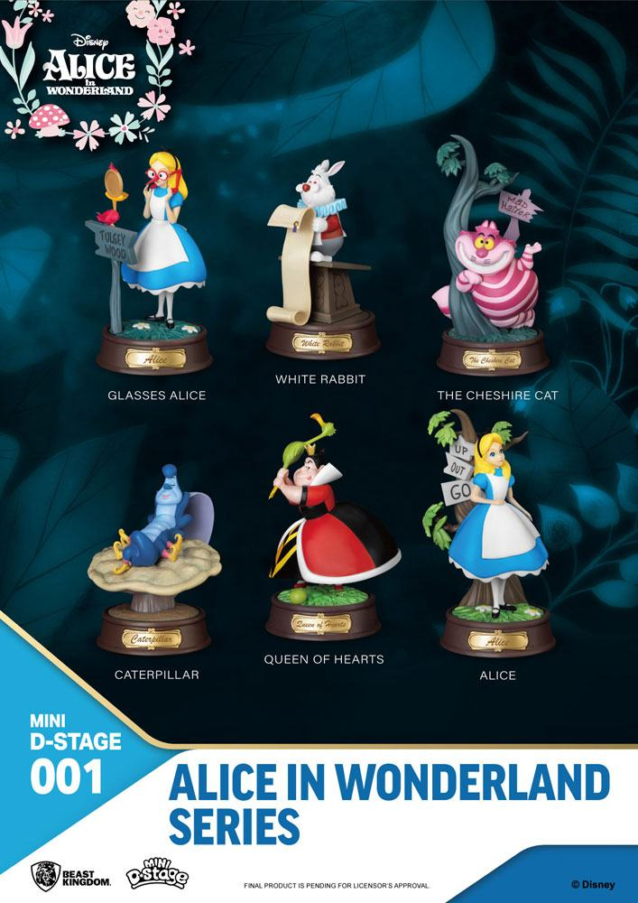 Alice in Wonderland Mini Diorama Stage Statues 6-pack 10 cm [1]