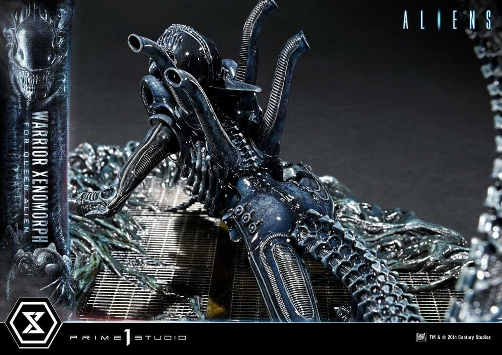 Aliens (Film) Ultimate Diorama Masterline Statue Warrior Xenomorph for Queen Alien 23 cm [12]
