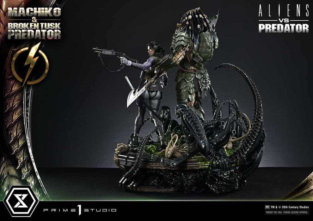 Aliens vs. Predator (Comic) Ultimate Premium Masterline Statue 1/4 Machiko & Broken Tusk Predator 79 cm [9]
