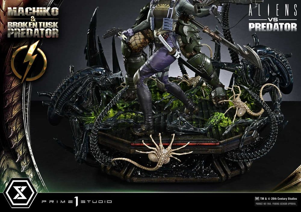 Aliens vs. Predator (Comic) Ultimate Premium Masterline Statue 1/4 Machiko & Broken Tusk Predator 79 cm [24]