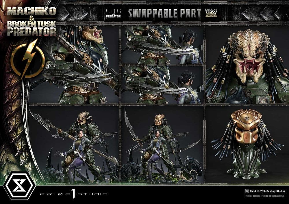 Aliens vs. Predator (Comic) Ultimate Premium Masterline Statue 1/4 Machiko & Broken Tusk Predator DX Bonus Version 84 cm [16]