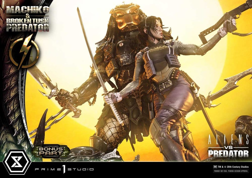 Aliens vs. Predator (Comic) Ultimate Premium Masterline Statue 1/4 Machiko & Broken Tusk Predator DX Bonus Version 84 cm [4]