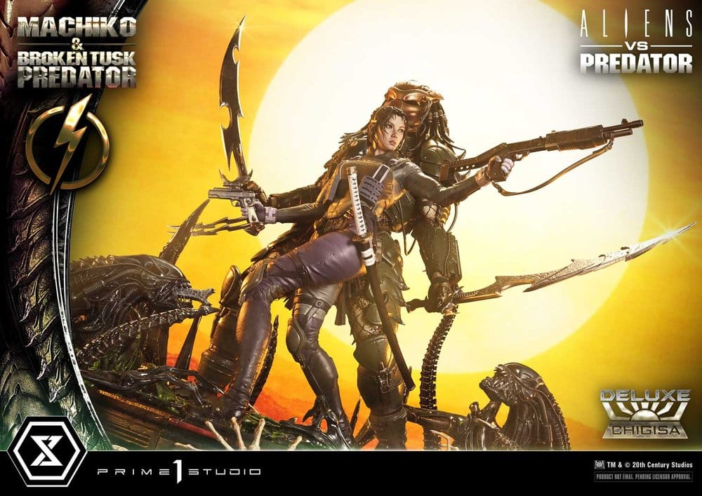 Aliens vs. Predator (Comic) Ultimate Premium Masterline Statue 1/4 Machiko & Broken Tusk Predator DX Bonus Version 84 cm [8]