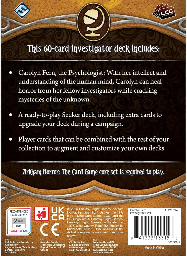 Arkham Horror LCG Carolyn Fern Investigator Deck Seeker [2]