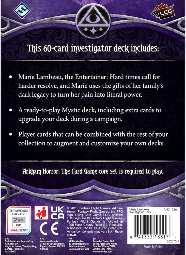 Arkham Horror LCG Marie Lambeau Investigator Deck Mystic [2]