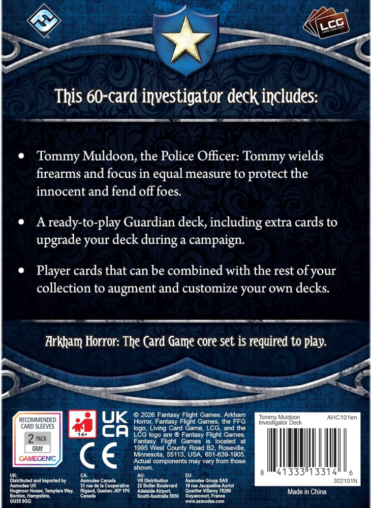 Arkham Horror LCG Tommy Muldoon Investigator Deck Guardian [2]