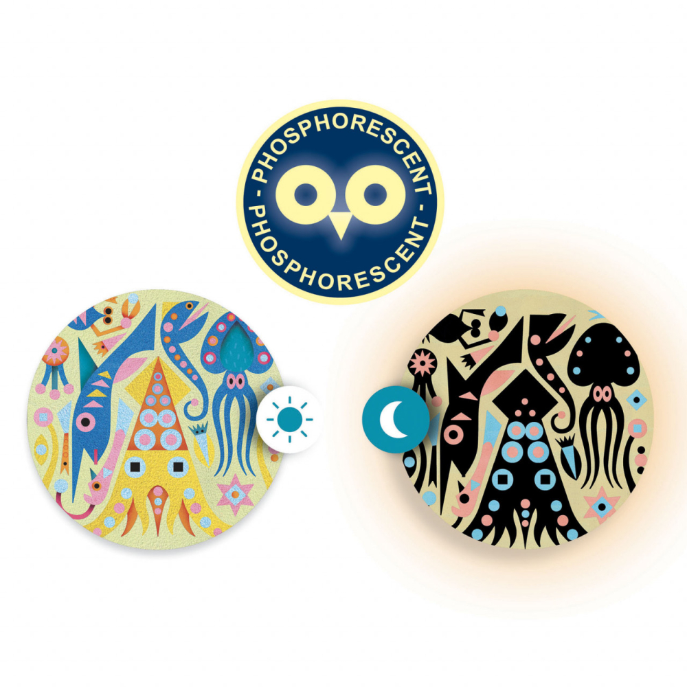 Atelier creativ cu nisip fluorescent Luminile din ocean, Djeco [5]