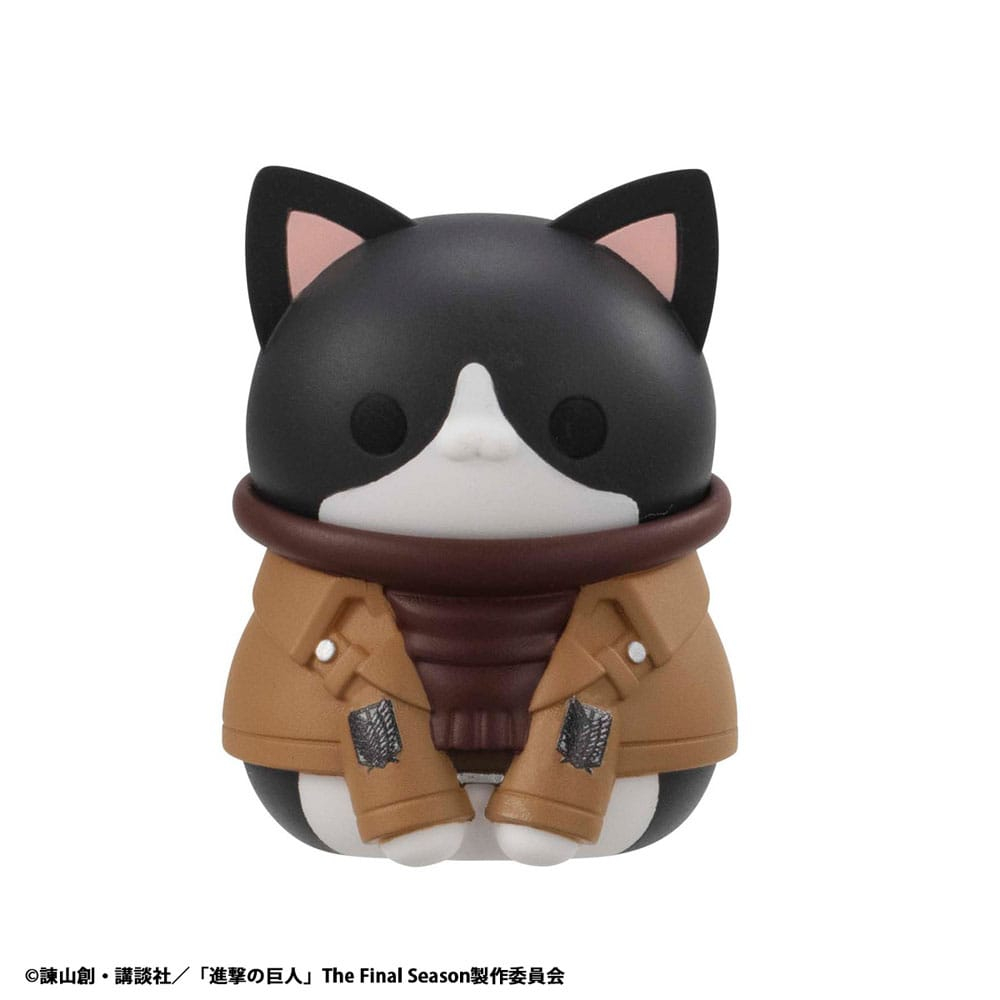 Attack on Titan Mega Cat Project Mini Figures Attack on Tinyan Gathering Scout Regiment danyan! 3 cm Blind Box Display (8) (Repeat) [2]