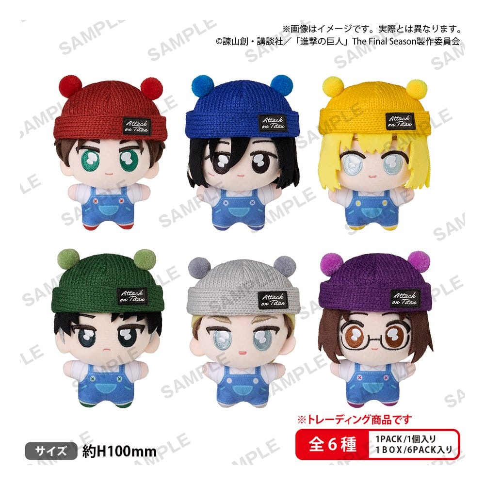 Attack on Titan tekutomo Plush Keychains Blind Box Display (6) [3]