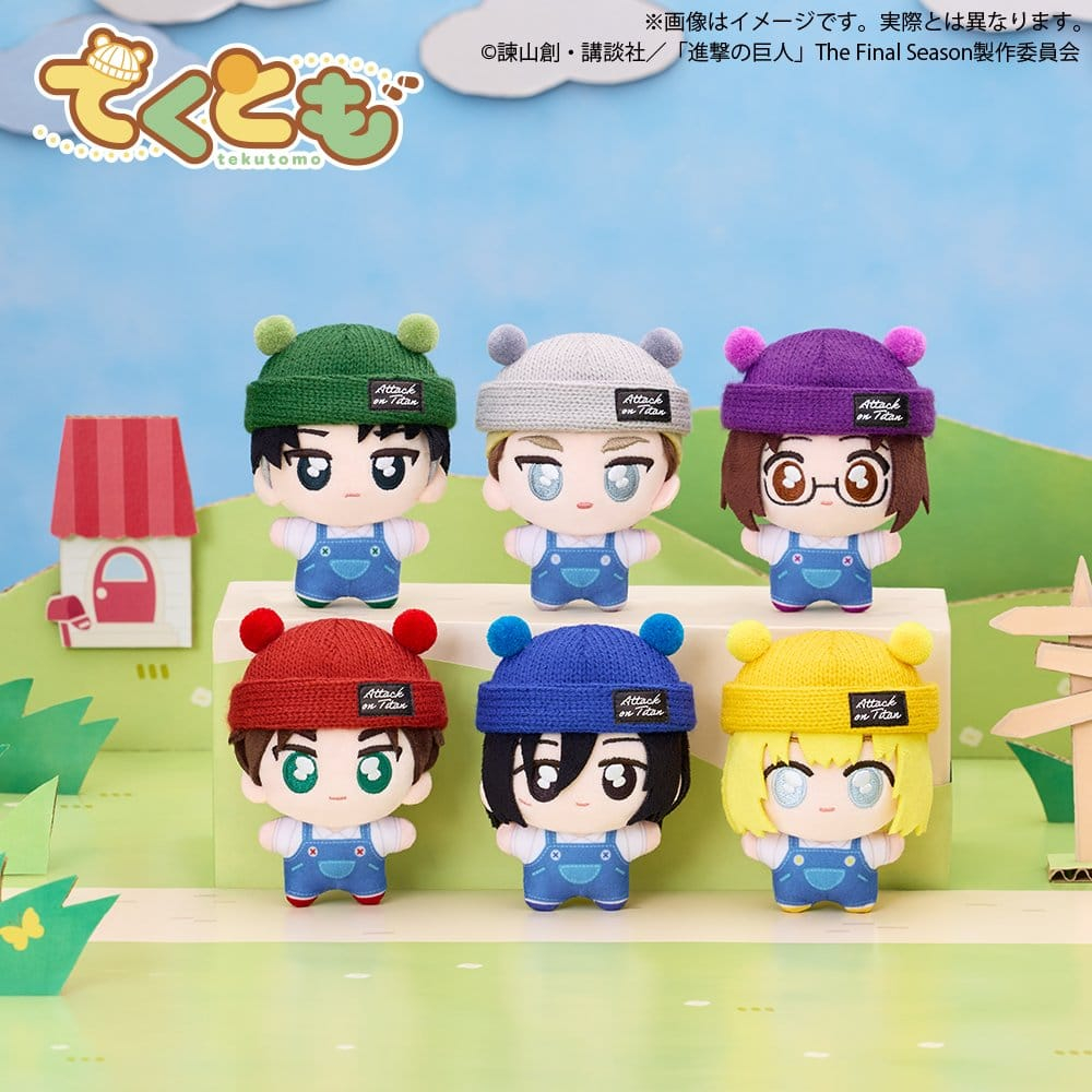 Attack on Titan tekutomo Plush Keychains Blind Box Display (6) [2]