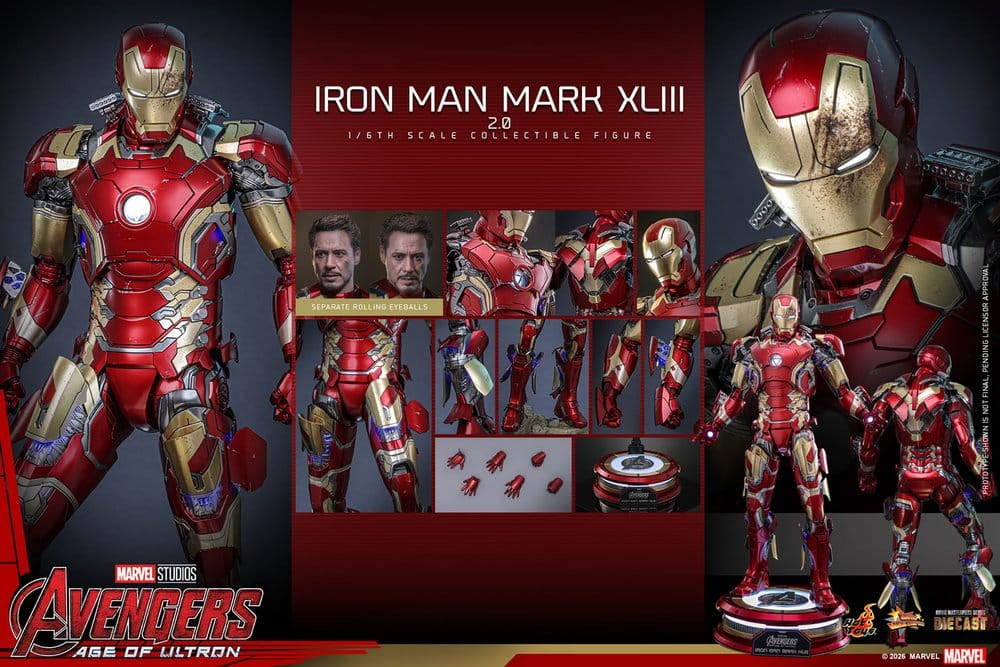 Avengers: Age of Ultron Movie Masterpiece Diecast Action Figure 1/6 Iron Man Mark XLIII (2.0) 32 cm [21]