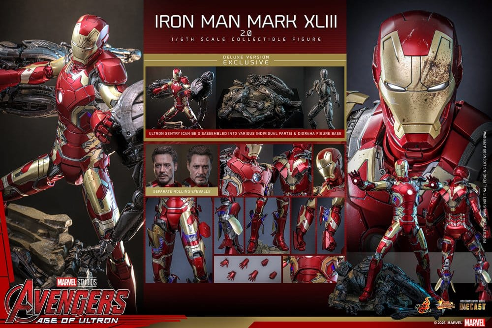 Avengers: Age of Ultron Movie Masterpiece Diecast Action Figure 1/6 Iron Man Mark XLIII (2.0) (Deluxe Version) 32 cm [25]