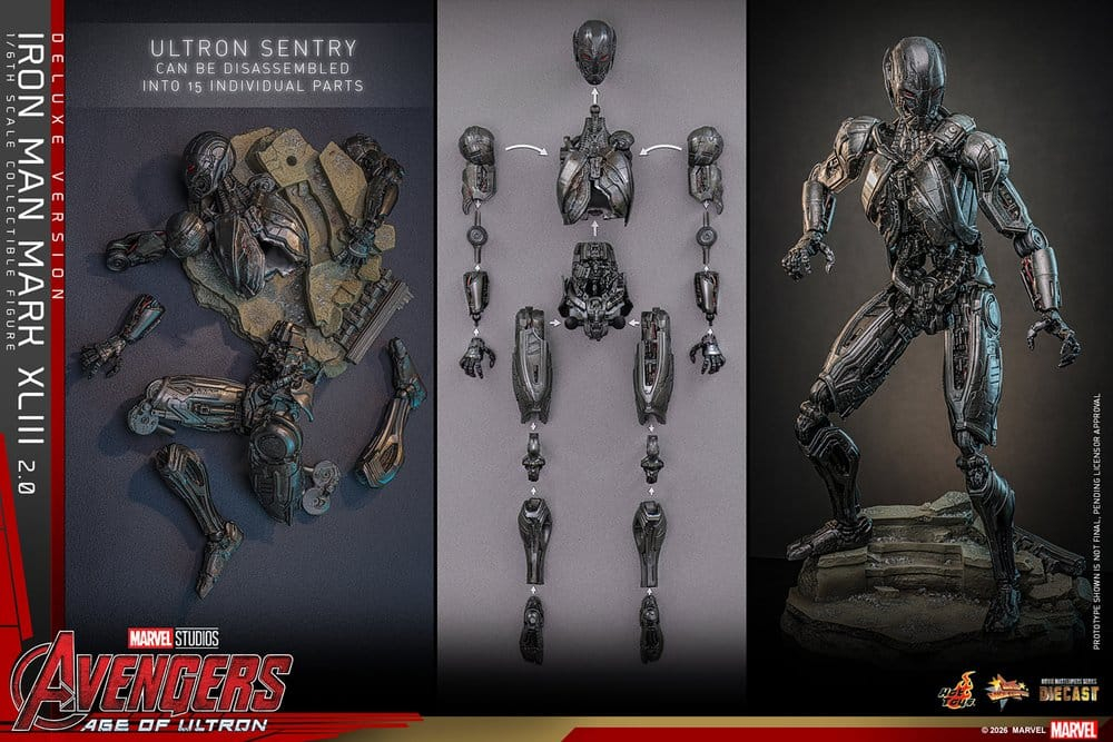 Avengers: Age of Ultron Movie Masterpiece Diecast Action Figure 1/6 Iron Man Mark XLIII (2.0) (Deluxe Version) 32 cm [24]