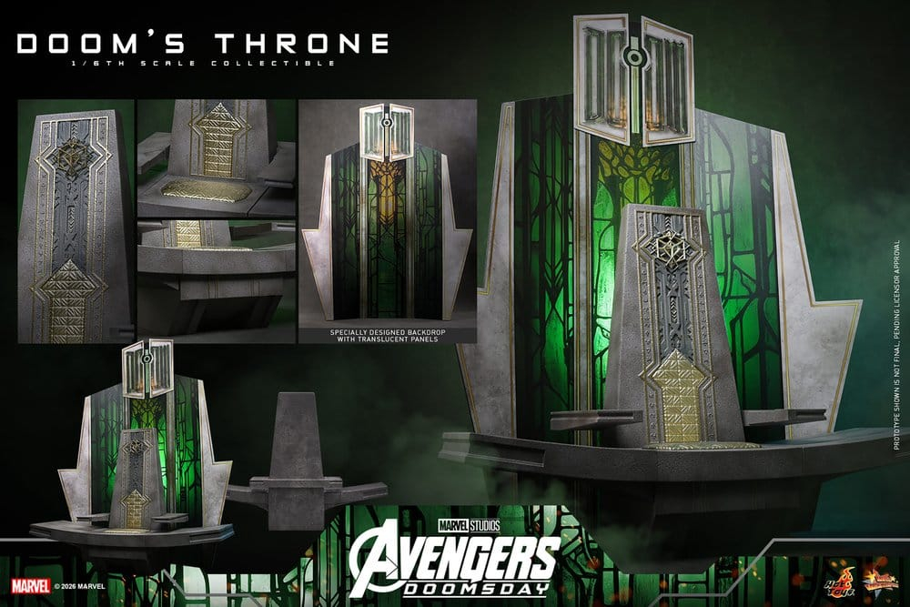 Avengers: Doomsday Movie Masterpiece Action Figure Accessory 1/6 Doom's Throne 33 cm [15]