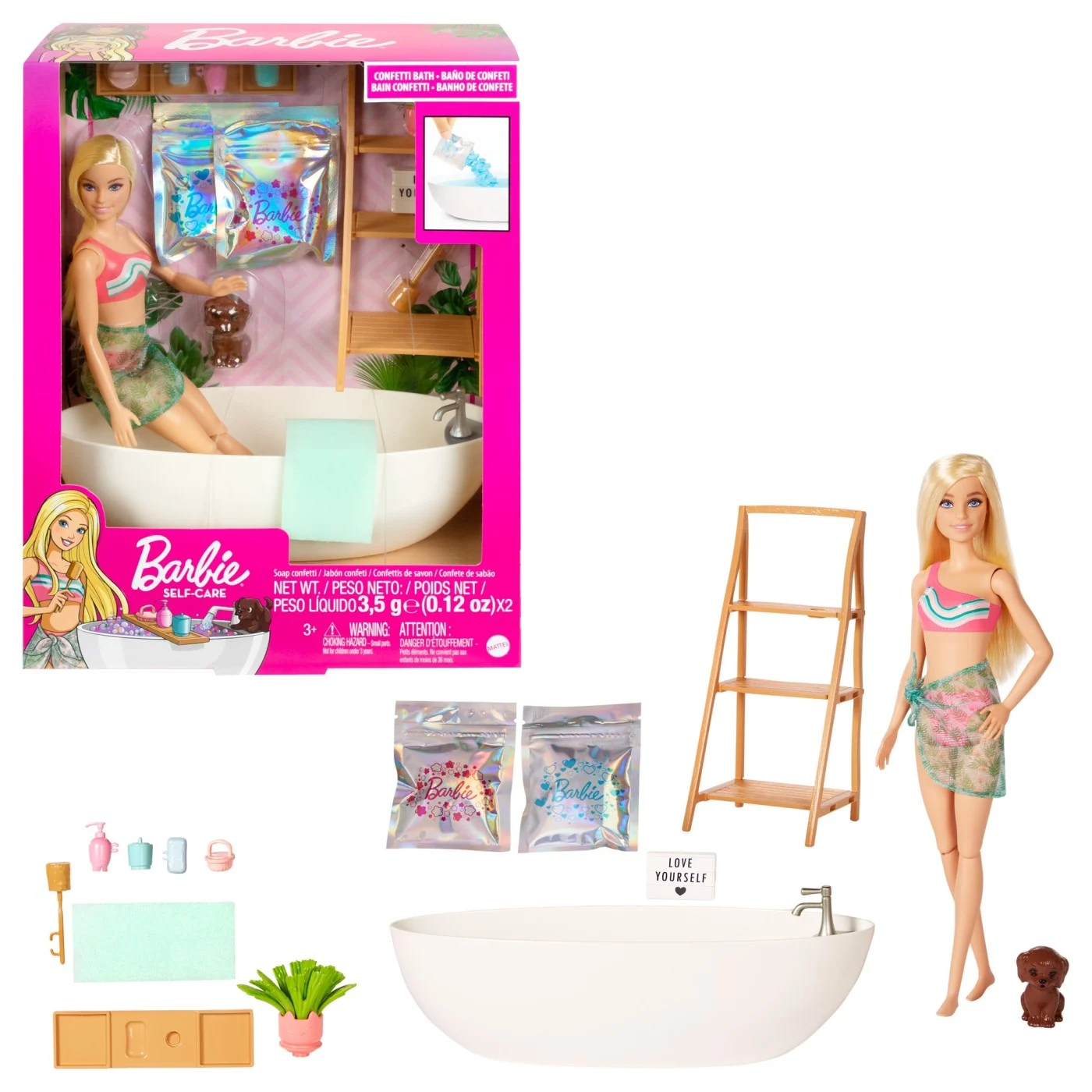 Barbie Self-Care - Papusa cu Cada si Sapun Confetti [5]