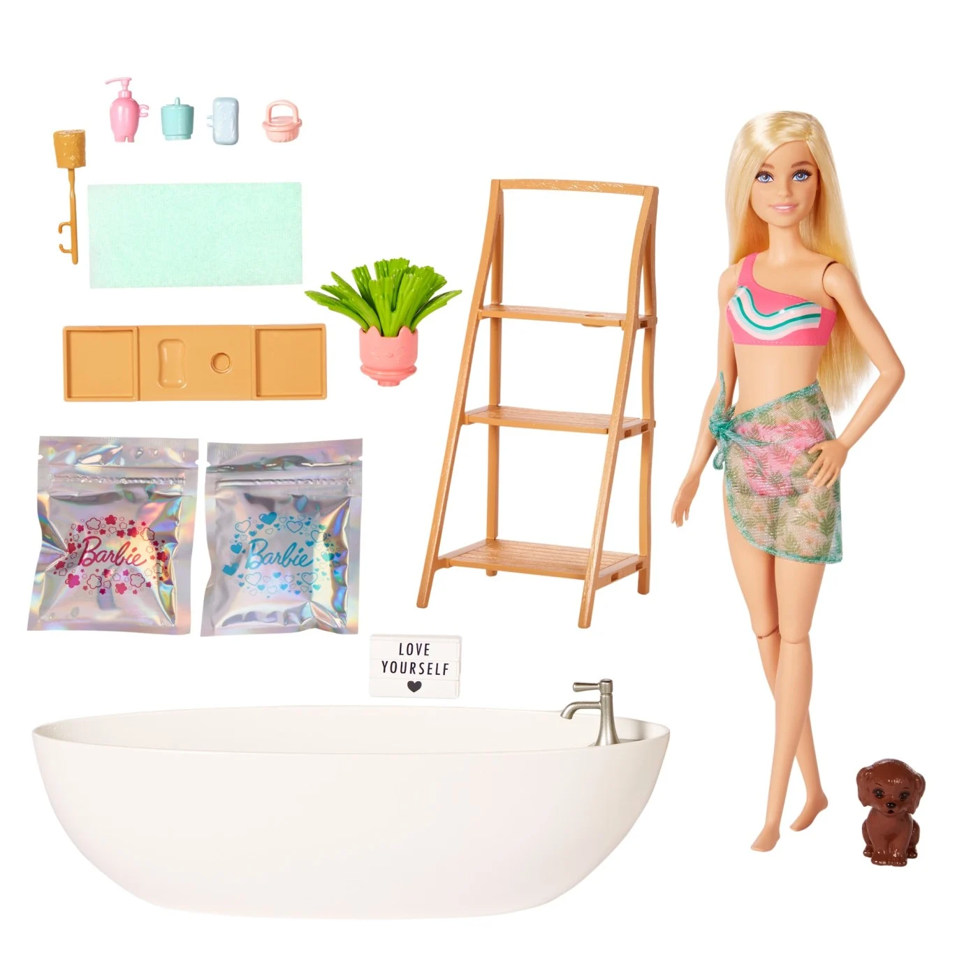 Barbie Self-Care - Papusa cu Cada si Sapun Confetti [3]