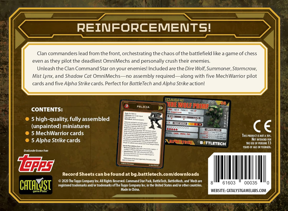 BattleTech Clan Command Star Miniatures Box Set [2]