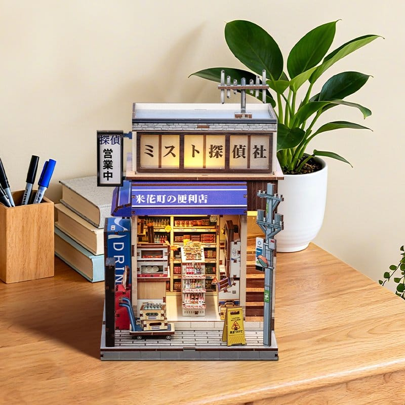 Beika-cho Convenience Store - DIY Miniature House Kit cu LED [8]