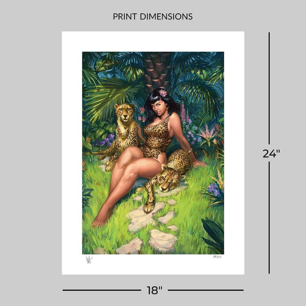 Bettie Page Fine Art Print Jungle Bettie 46 x 61 cm - unframed [6]