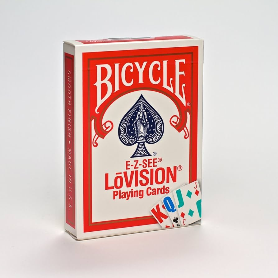 Bicycle - E-Z-SEE Lovision Poker Cards (Rosu/Albastru) [2]