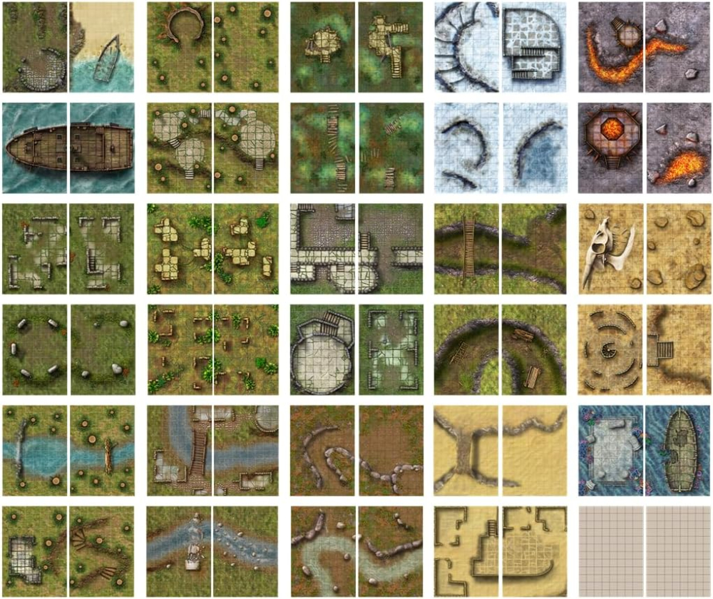 Big Book of Battle Mats: Wrecks & Ruins – Carte cu 60 de harti RPG [4]