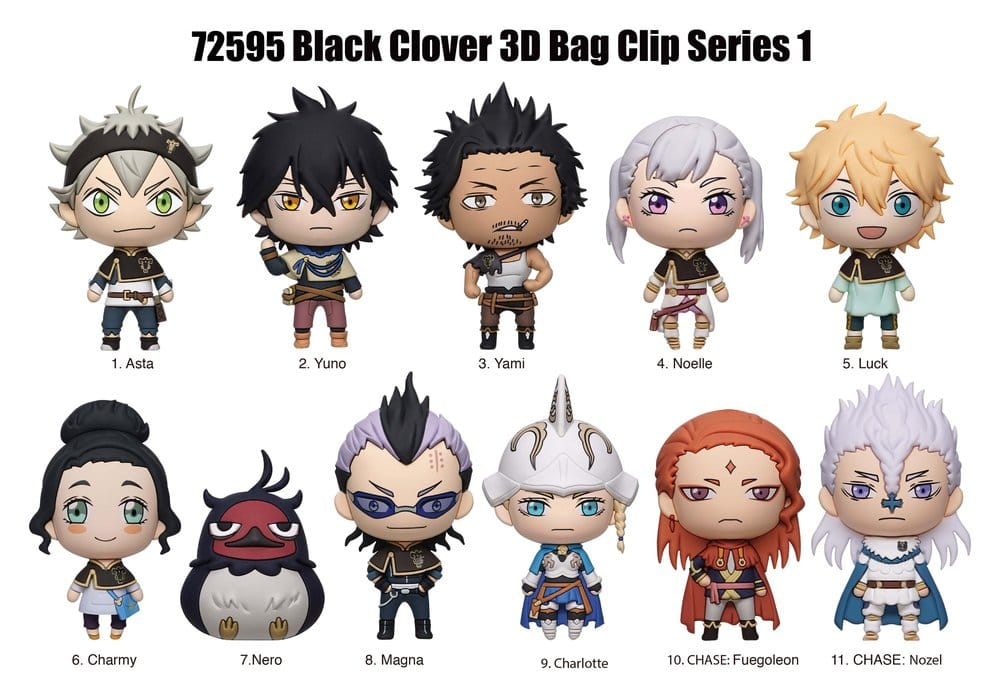Black Clover 3D Foam Bag Clips Serie 1 Display (24) [2]