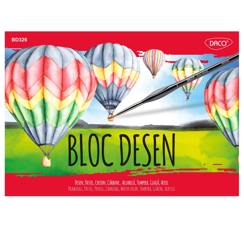 Bloc desen DACO A3 15 file hartie 250 g/mp pentru tehnici mixte [1]
