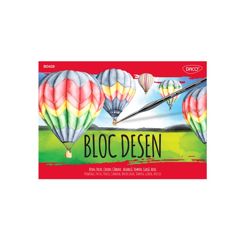 Bloc desen DACO A4 15 file hartie 250 g/mp pentru tehnici mixte [1]