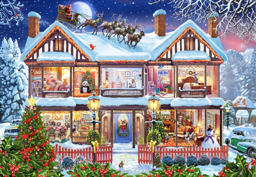 Bluebird Puzzle – Christmas House 1000 piese [2]