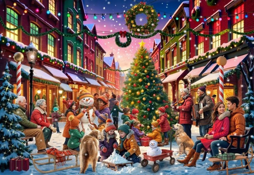 Bluebird Puzzle – Christmas Street 1000 piese [2]