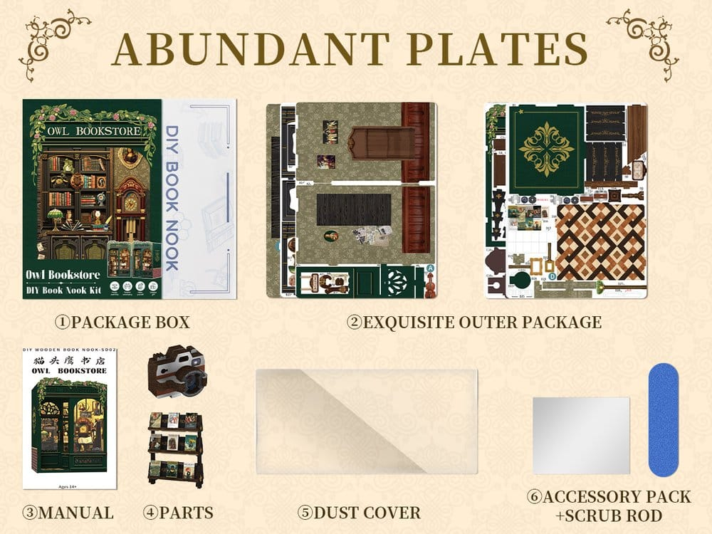 Book Nook Owl Bookstore 17 x 12 cm [10]