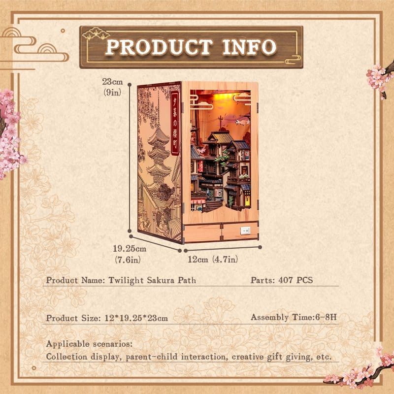 Book Nook Twilight Sakura Path 23 x 12 cm [3]
