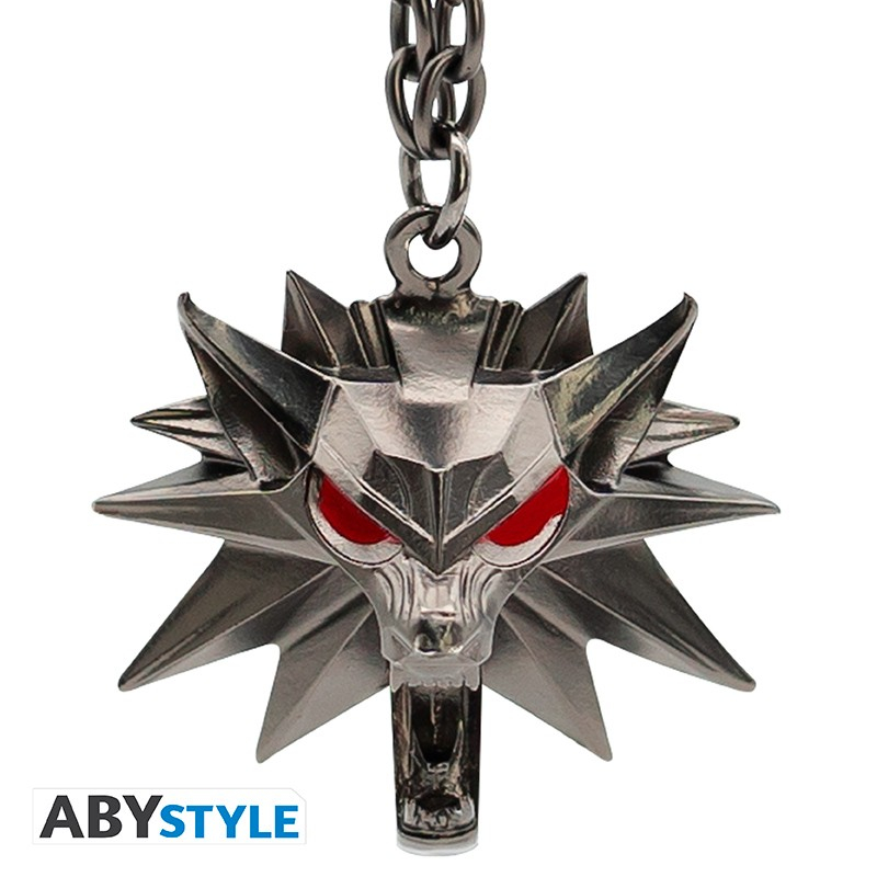 Breloc 3D The Witcher Wolf school emblem [2]