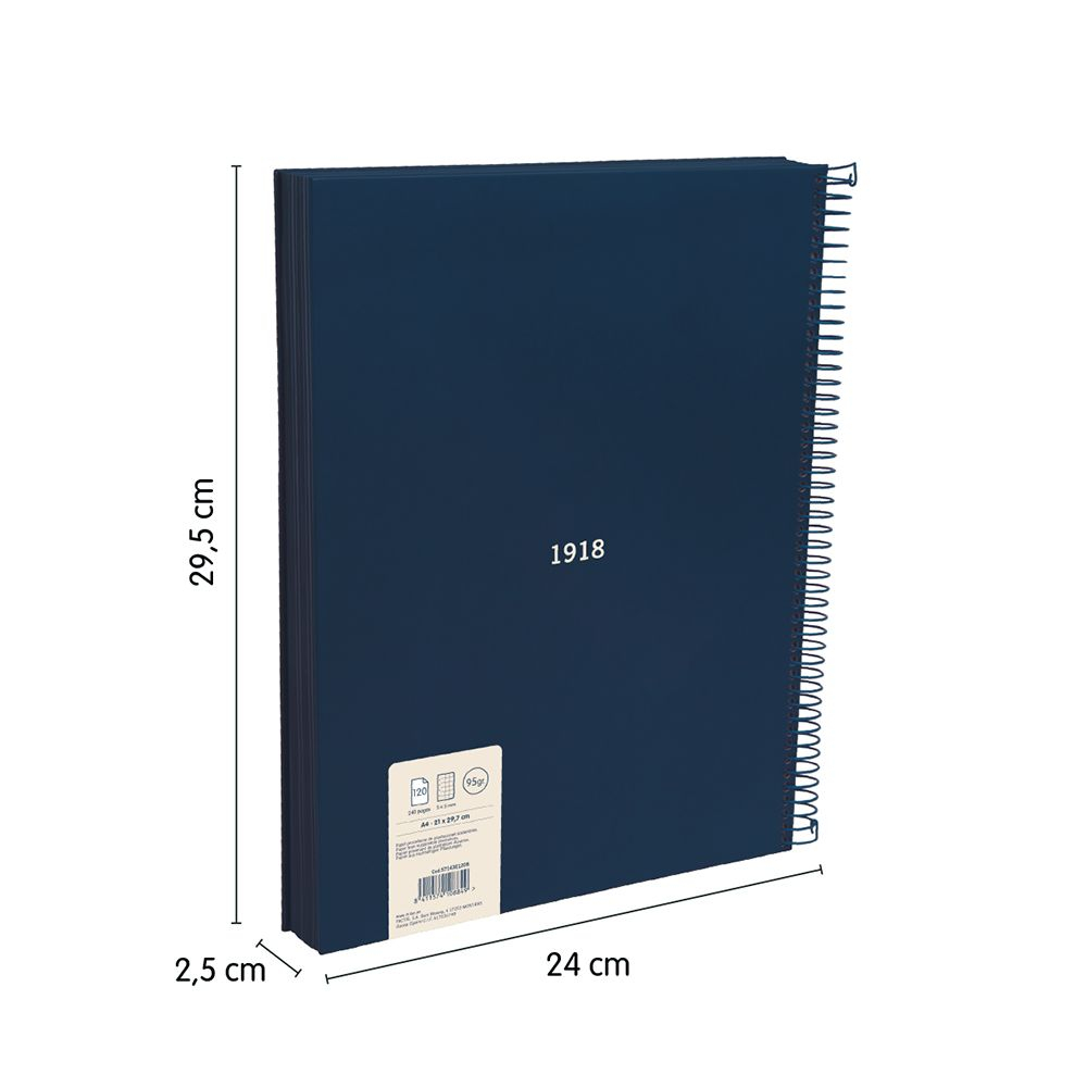 Caiet A4 120 file matematica spira Milan albastru [3]