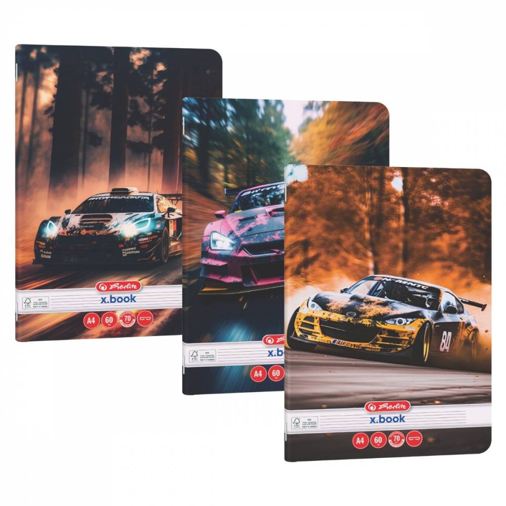 Caiet A4 – 60 file – Dictando – Motiv Race Cars – Hartie 70g/mp [1]