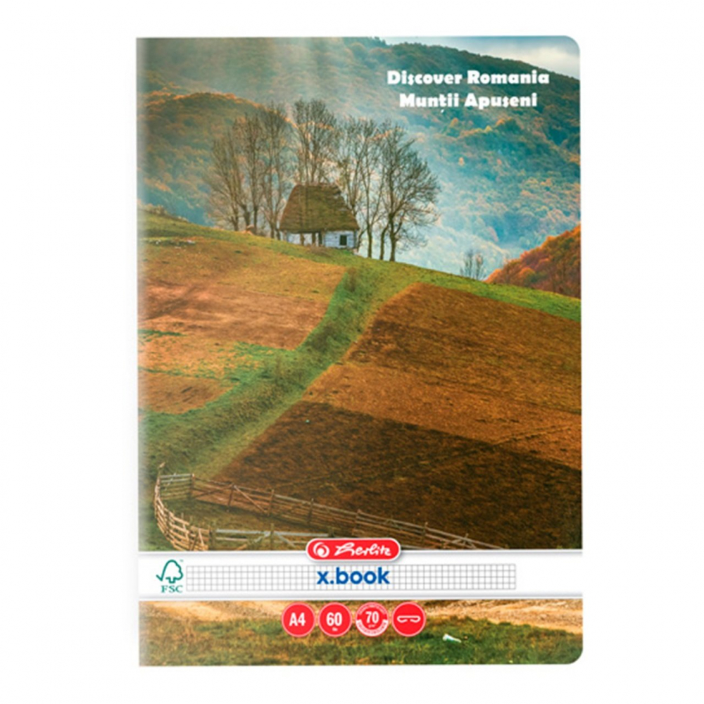 Caiet A4 60 file patratele coperta lucioasa colturi rotunjite [3]