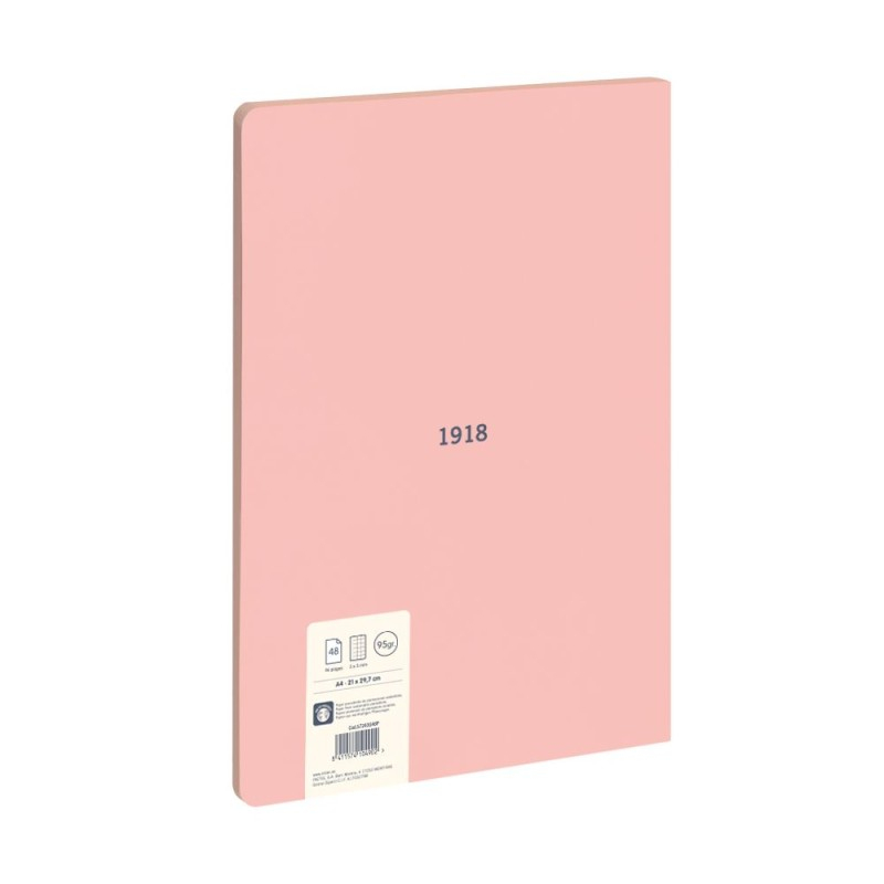Caiet MILAN Serie 1918 A4, 48 file, matematica, cusut, coperta roz [3]