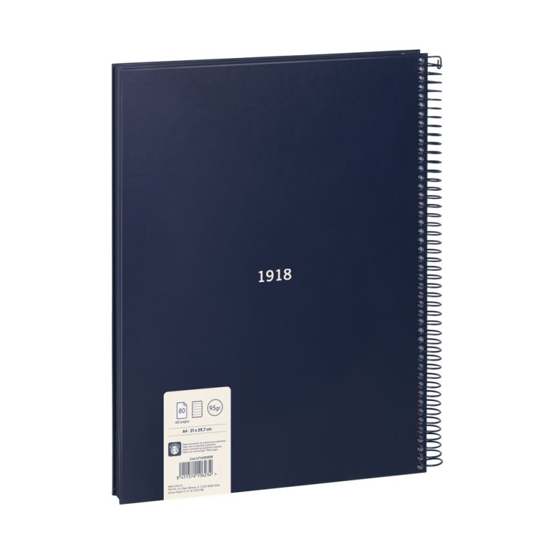 Caiet MILAN Serie 1918 A4 80 file dictando spira coperta carton rigida [2]